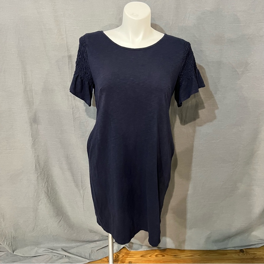 Talbots Deep Blue Short Sleeve Tshirt Dress